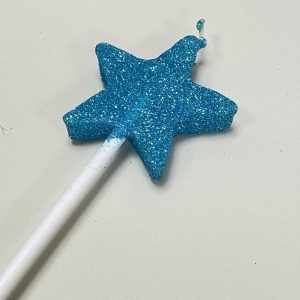 Vela Estrella color Celeste «Gandalf» 17 cm