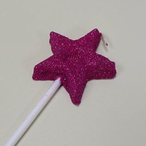 Vela Estrella color Fucsia «Gandalf» 17 cm