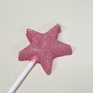 Vela Estrella color Rosa «Gandalf» 17 cm