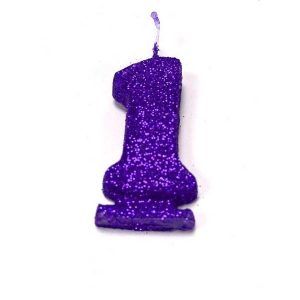 Vela Gibreada color Violeta N°1 x 16 uni «Gandalf» 7x5cm