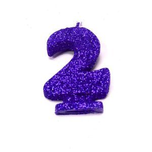 Vela Gibreada color Violeta N°2x 16 uni «Gandalf» 7x5cm