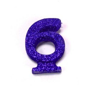 Vela Gibreada color Violeta N°6 x 16 uni «Gandalf» 7x5cm