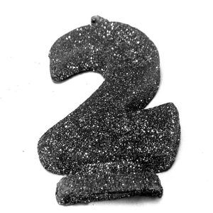 Vela Gibreada color Negro N°2x 16 uni «Gandalf» 7x5cm