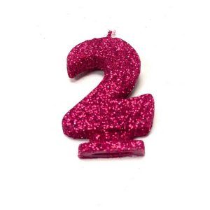 Vela Gibreada color Fucsia N°2x 16 uni «Gandalf» 7x5cm