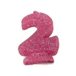 Vela Gibreada color Rosa N°2x 16 uni «Gandalf» 7x5cm