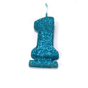 Vela Gibreada color Celeste N°1 x 16 uni «Gandalf» 7x5cm