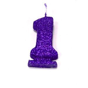 Vela Gibreada color Violeta N°1 x 1 uni «Gandalf» 7x5cm