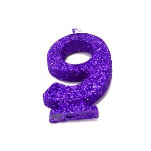 Vela Gibreada color Violeta N°9 x 1 uni «Gandalf» 7x5cm