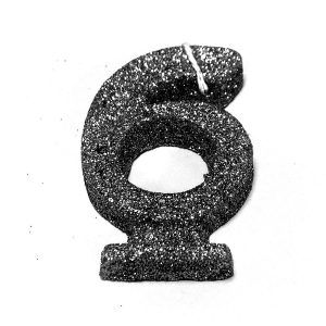 Vela Gibreada color Negro N°6 x 1 uni «Gandalf» 7x5cm