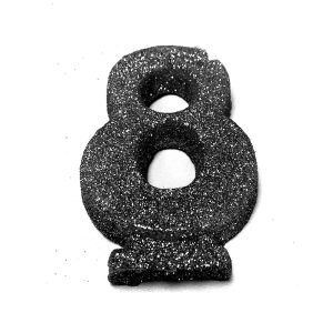 Vela Gibreada color Negro N°8 x 1 uni «Gandalf» 7x5cm