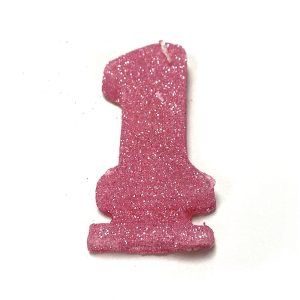 Vela Gibreada color Rosa N°1 x 1 uni «Gandalf» 7x5cm