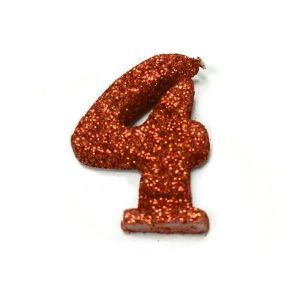 Vela Gibreada color Rojo N°4 x 1 uni «Gandalf» 7x5cm