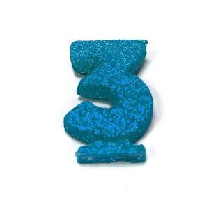 Vela Gibreada color Celeste N°3 x 1 uni «Gandalf» 7x5cm