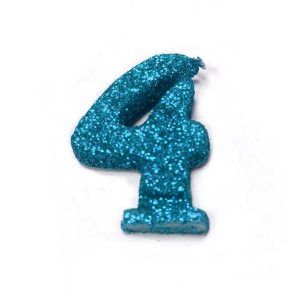 Vela Gibreada color Celeste N°4 x 1 uni «Gandalf» 7x5cm