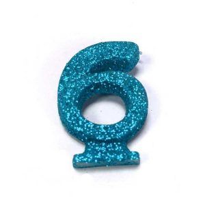 Vela Gibreada color Celeste N°6 x 1 uni «Gandalf» 7x5cm