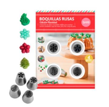 Boquillas Rusas Edición Navidad x 4u "Parpen"