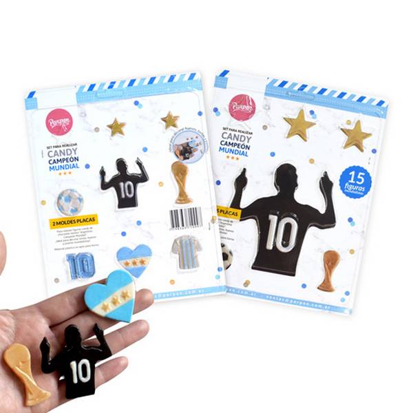 Molde Set Placas x 2 Candy Mundial Argentina "Parpen"