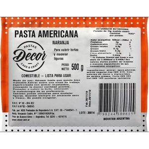 Pasta Americana Naranja «Decor» x 500gr