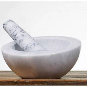 Mortero De Marmol Grande Carrara Ø 15.5 x 9 cm «NONFORK»