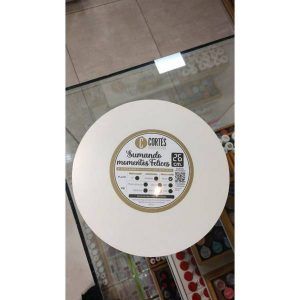 Pie Torta c/base Hierro C Gold borde recto 26cm «Cortes»