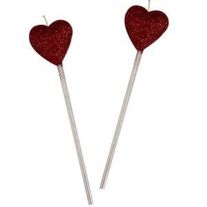 Vela Corazon color Rojo «Gandalf» 17 cm
