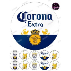 Laminas comestibles Chocotransfer – Cerveza Corona «Sprink»