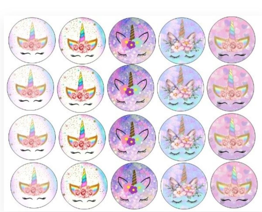 Laminas comestibles Chocotransfer - Unicornios Feliz Cumple "Sprink"