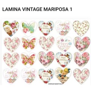 Laminas comestibles Chocotransfer – Vintage Mariposa «Sprink»