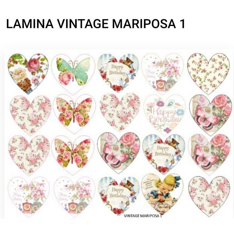 Laminas comestibles Chocotransfer - Vintage Mariposa "Sprink"