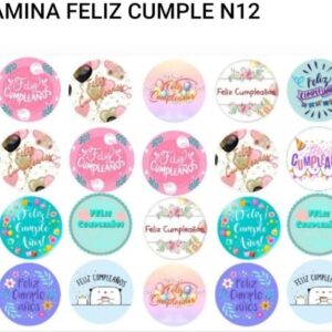 Laminas comestibles Chocotransfer – Feliz Cumple N° 12 «Sprink»