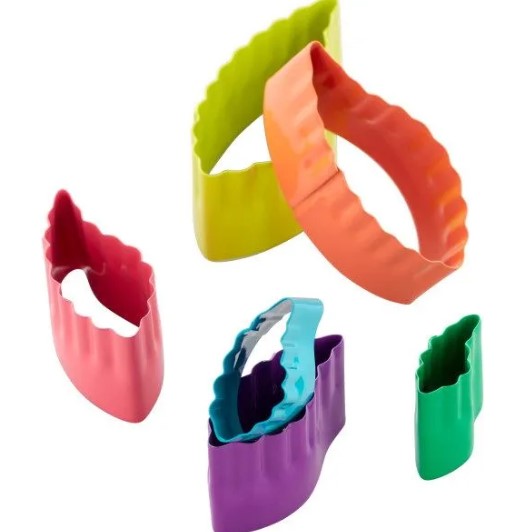 Set Cortantes Bordes Lizos y Rizados Hojas x 6 unidades "Wilton" - Imagen 2