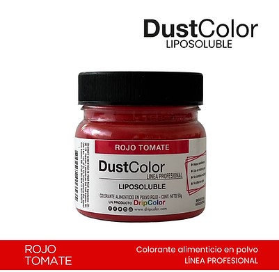 Colorante en Polvo Liposol Rojo Tomate "Dust Color" 50g