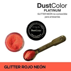 Glitter Neon Rojo «Dust Color» 10 cc