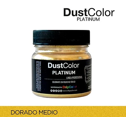 Colorante en Polvo Perlado Dorado Medio "Dust Color" 75 g