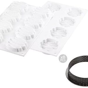 Molde Kit Tarte Ring Honore 80MM Set + 8 Ring «Silikomart»