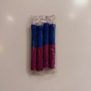 Bengala Gibreada bicolor Azul y Fucsia x4u «Gandalf» 12 cm