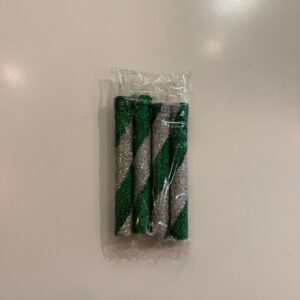 Bengala Gibreada bicolor Verde y Plata x4u «Gandalf» 12 cm
