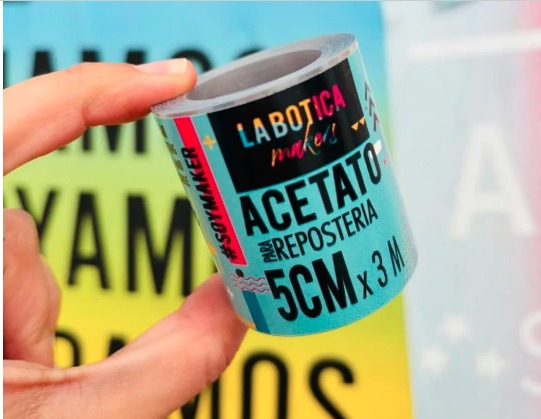 Acetato 5cm Alto - Rollo 3 metros "La Botica"