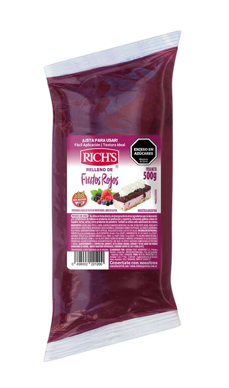 Relleno a Base de Pulpa Frutos Rojos Rich x 500gr