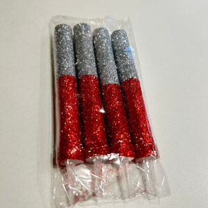 Bengala Gibreada Rojo y Plata x 4 un «Gandalf» 12 cm