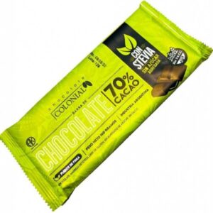 Chocolate 70% sin azucar con Stevia Colonial x100gr