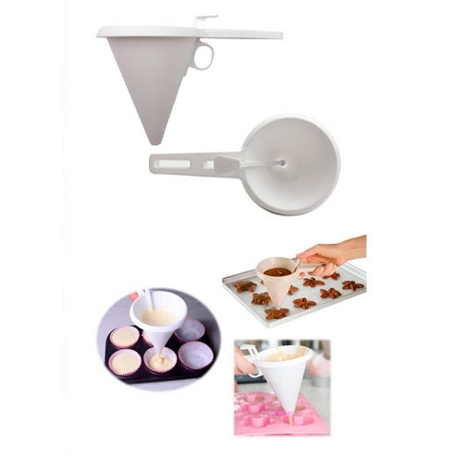 Embudo dosificador de reposteria blanco "LC"
