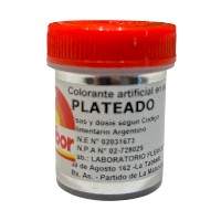 Colorante en Polvo Plateado comestible «Fleibor» x 4 g
