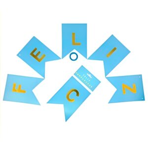 Banderin Liso Feliz Cumpleaños Celeste «LC»