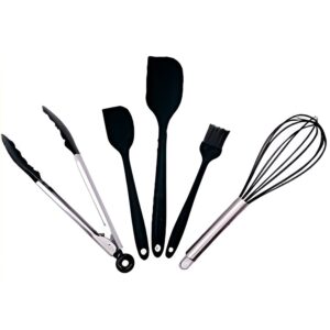 Set de 5 Herramientas Espátula grande y chica +Batidor+ Pincel + Pinza «LC»