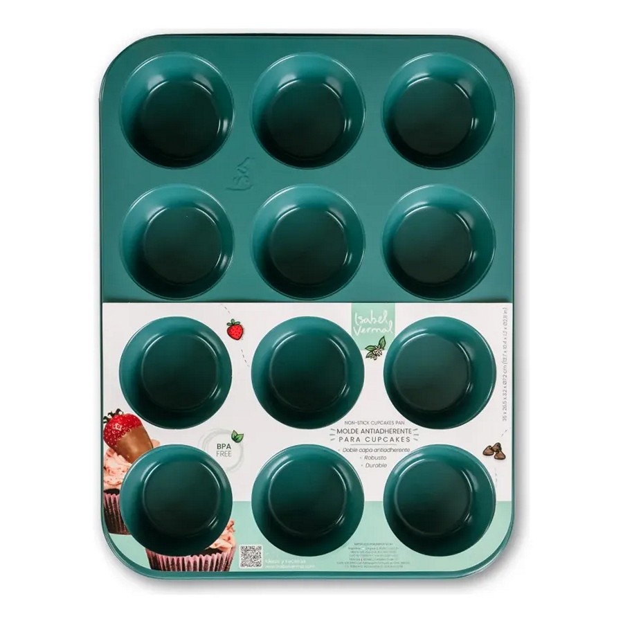 Molde Cupcake 12 Copas Petroleo "Isabel Vermal"