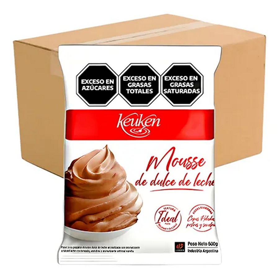 Mousse Dulce de leche "Keuken" caja 12 uni x 500 gr