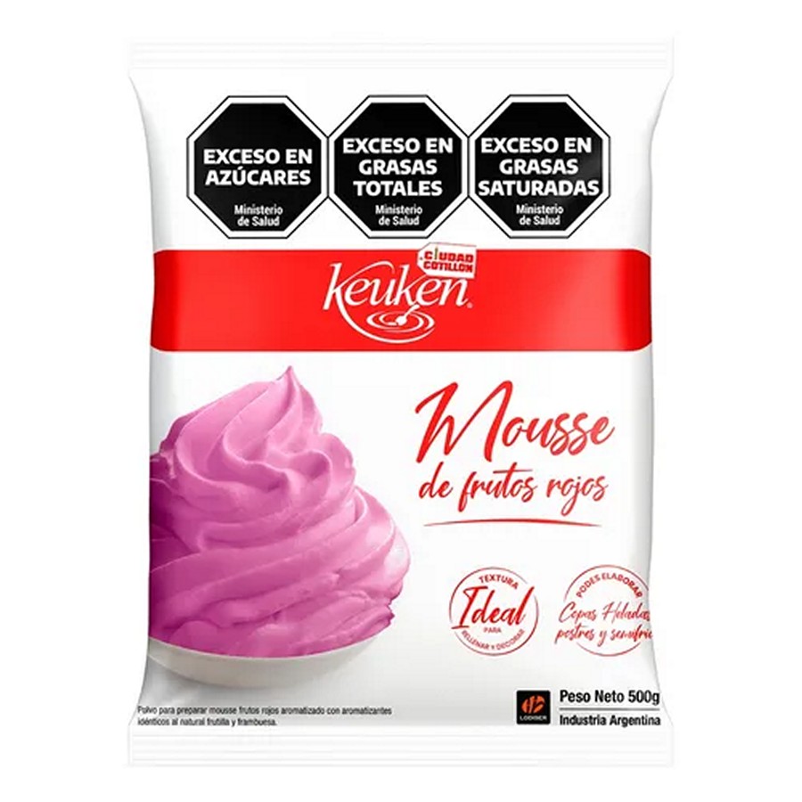 Mousse Frutos Rojos "Keuken" caja 12uni x 500 gr