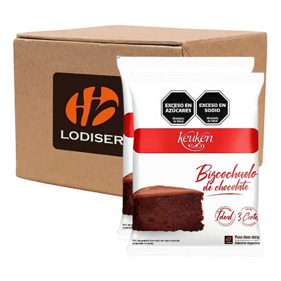Premezcla Bizcochuelo Chocolate "Keuken" 12uni x 500 gr