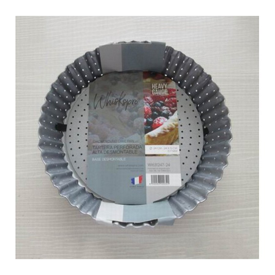 Tartera Perforada Alta Desmontable 24 x 4 CM - 0,4 MM "WhiskPro"